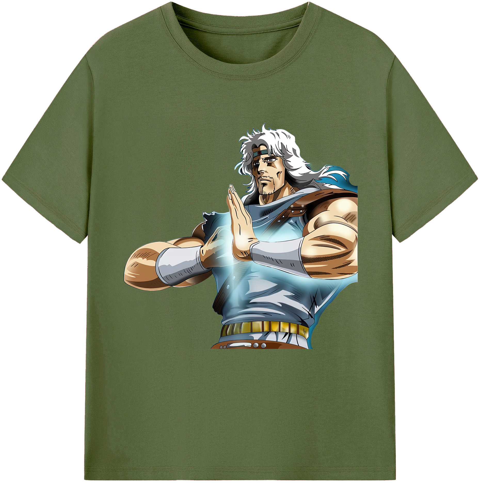 （画像用） 北斗の拳 Fist of the North Star 綿100％半袖Tシャツ（フロントプリント）